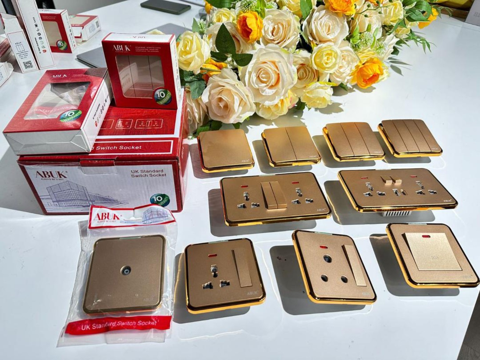 Premium decorative electrical switch and socket range